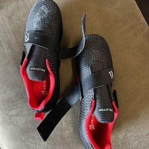 Peloton Black and Red Cycling Footwear - cleats included